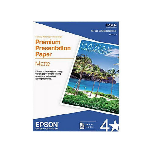 Epson Premium Matte Presentation Paper, 45 lbs., 8-1/2 x 11, 50 Sheets/Pack EasyOptionXY LLC