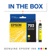 EPSON 702 DURABrite Ultra Ink Standard Capacity Yellow Cartridge (T702420-S) Works with WorkForce Pro WF-3720, WF-3730, WF-3733 EasyOptionXY LLC