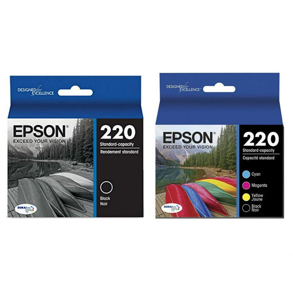Epson 220 ink Black and Color 4 Pack (T220120, T220520) EasyOptionXY LLC