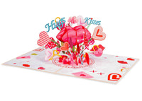 XOXO Hugs & Kisses Pop-Up Valentine’s Day Pop Up Card