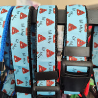 Lil Shit Black Nylon Dog Collar MD, LG, XL, Leash