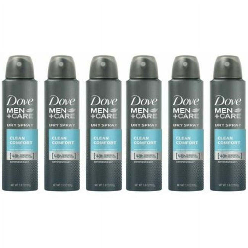 6 Pack Dove Men + Care Clean Comfort Antiperspirant Deodorant Spray, 150ml EasyOptionXY LLC