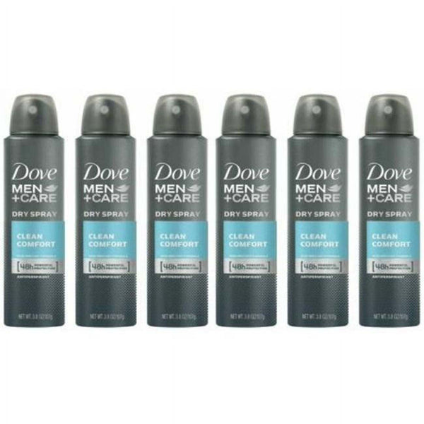 6 Pack Dove Men + Care Clean Comfort Antiperspirant Deodorant Spray, 150ml EasyOptionXY LLC