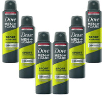 6 Pack Dove Men + Care Sport Active Fresh Antiperspirant Deo Spray, 150ml EasyOptionXY LLC