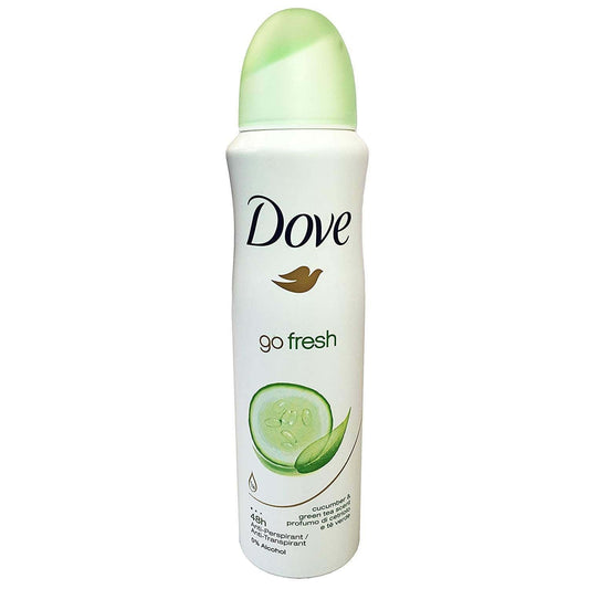 2 Pack Dove Go Fresh Cucumber &Green Tea Antiperspirant Deodorant Spray, 150ml Each EasyOptionXY LLC