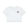 Two Faced Fitted Crop Cotton T-Shirt