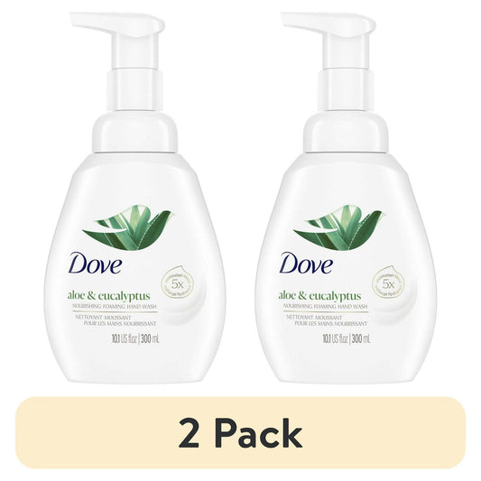 (2 pack) D ove Nourishing Women's Foaming Hand Soap All Skin Aloe & Eucalyptus, 10.1 oz EasyOptionXY LLC