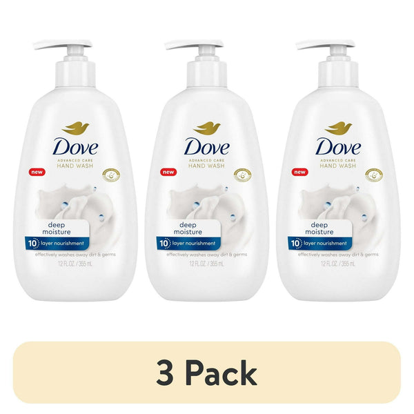 (3 pack) D ove Advanced Care Daily Use Deep Moisture Women's Hand Soap, 12 fl oz EasyOptionXY LLC