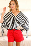 Celine Satin Tie Sleeve Blouse
