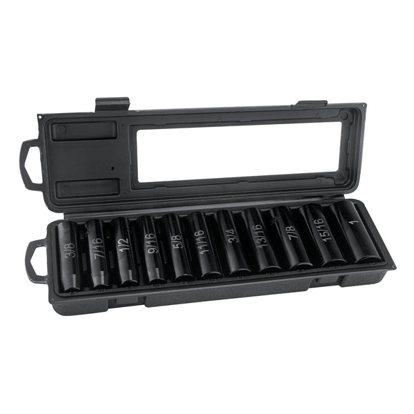 Hyper Tough 11-Piece 1/2" Drive 6-Point Deep Impact SAE Socket Set EasyOptionXY LLC