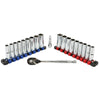 Hyper Tough 22-Piece 1/2-inch Drive Ratchet and Deep Socket SAE and Metric Set EasyOptionXY LLC