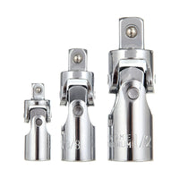 Hyper Tough 3-Piece 1/4, 3/8, 1/2 inch Universal Joint Set for Sockets UC82051A EasyOptionXY LLC