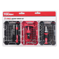 Hyper Tough Heavy-Duty 77-Piece Ratchet Driver Set Sizes 3/8 and 1/4 inch EasyOptionXY LLC