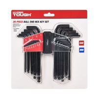 Hyper Tough Heavy-duty 26-Piece Ball End Hex Key Set EasyOptionXY LLC