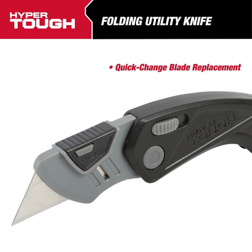 Hyper Tough Plastic Folding Utility Knife, Blade Included, Model 6713V EasyOptionXY LLC