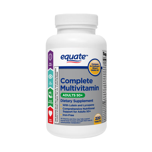 Equate Complete Multivitamin/Multimineral Supplement Tablets; Adults 50+; 220 Count EasyOptionXY LLC