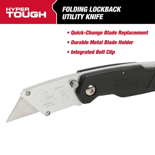 Hyper Tough Folding Lock-Back Utility Knife, 7 in EasyOptionXY LLC