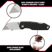 Hyper Tough Folding Lock-Back Utility Knife, 7 in EasyOptionXY LLC