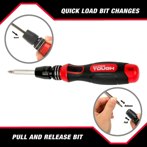 Hyper Tough 24-Piece Quick-Load Screwdriver Set EasyOptionXY LLC