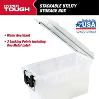 Hyper Tough Frost Locking and Stacking Utility and Tool Box, Durable Plastic 11.5" x 5.06" x 7.25" EasyOptionXY LLC