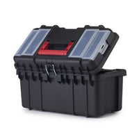 Hyper Tough 19-inch Toolbox, Plastic Tool and Hardware Storage, Black EasyOptionXY LLC