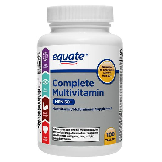 Equate Complete Multivitamin/Multimineral Supplement Tablets; Men 50+; 100 Count EasyOptionXY LLC
