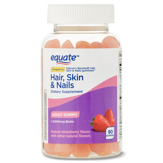 Equate Hair; Skin; and Nails Adult Gummies; 90 Count EasyOptionXY LLC