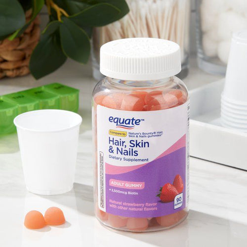 Equate Hair; Skin; and Nails Adult Gummies; 90 Count EasyOptionXY LLC