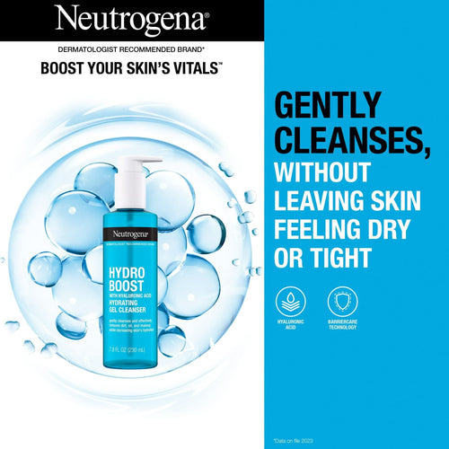 (2 pack) Neutrogena Hydro Boost Hydrating Hyaluronic Acid Gel Facial Cleanser and Face Wash, 7.8 oz EasyOptionXY LLC