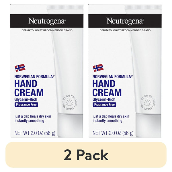 (2 pack) Neutrogena Norwegian Formula Dry Hand and Body Cream, Fragrance-Free Lotion, 2 oz EasyOptionXY LLC