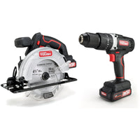 Hyper Tough 20V Cordless 1/2' 2-Speed Hammer Drill & Circular Saw Bundle, (2) 1.5Ah Lithium-Ion Batteries & (2) Chargers EasyOptionXY LLC