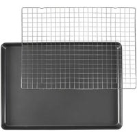 Wilton Bake It Better Steel Non-Stick 15 x 21-inch Mega Cookie Pan and 14.5 x 20-inch Chrome Cooling Grid Set EasyOptionXY LLC
