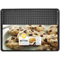 Wilton Bake It Better Steel Non-Stick 15 x 21-inch Mega Cookie Pan and 14.5 x 20-inch Chrome Cooling Grid Set EasyOptionXY LLC