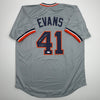 Autographed/Signed Darrell Evans 1984 WS Champs Detroit Grey Baseball Jersey JSA COA