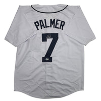 Autographed/Signed Dean Palmer Detroit White Baseball Jersey Beckett BAS COA