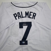 Autographed/Signed Dean Palmer Detroit White Baseball Jersey Beckett BAS COA