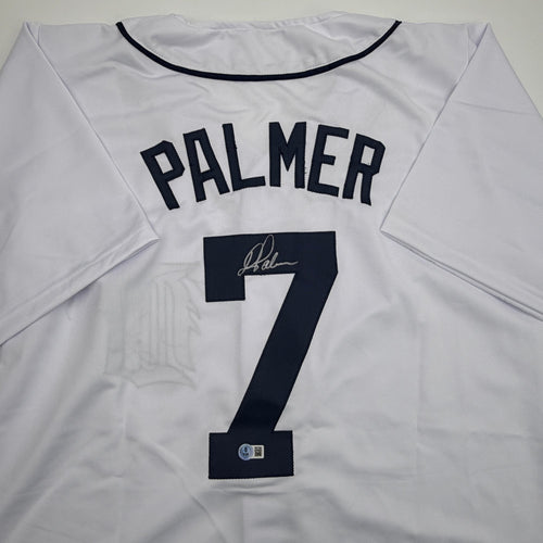 Autographed/Signed Dean Palmer Detroit White Baseball Jersey Beckett BAS COA