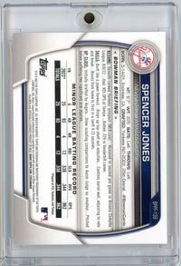 2023 Topps Bowman 1st Edition Spencer Jones #BPPF139 /25 Orange Foil Rookie RC Baseball Card