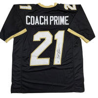 Autographed/Signed Deion Sanders Coach Prime Colorado Black College Football Jersey Beckett BAS COA