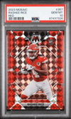 Graded 2023 Panini Mosaic Rashee Rice #357 Red Rookie RC Football Card PSA 10 Gem Mint