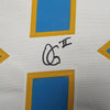 Framed Autographed/Signed Oronde Gadsden 35x39 Los Angeles San Diego Powder Blue Pro Cut Football Jersey Beckett BAS COA
