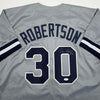 Autographed/Signed David Robertson New York Grey Baseball Jersey JSA COA