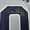 Autographed/Signed David Robertson New York Grey Baseball Jersey JSA COA