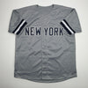 Autographed/Signed David Robertson New York Grey Baseball Jersey JSA COA