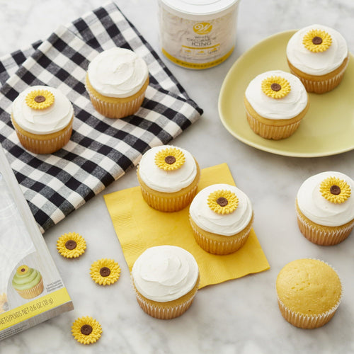 Wilton Sunflower Royal Icing Decorations, Yellow, 0.63 oz. EasyOptionXY LLC