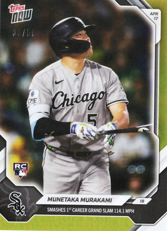 2026 Topps Now Munetaka Murakami #94 Gold Foil /50 Smashes 1st Career Grand Slam 114.1 MPH Chicago White Sox Rookie RC Baseball Card
