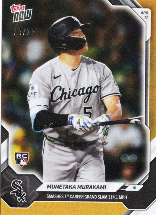 2026 Topps Now Munetaka Murakami #94 Orange Foil /25 Smashes 1st Career Grand Slam 114.1 MPH Chicago White Sox Rookie RC Baseball Card
