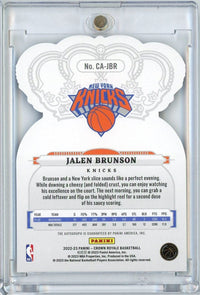 2022 Panini Crown Royale Jalen Brunson #CAJBR /75 Blue Auto Basketball Card