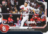 2026 Topps Now JJ Wetherholt #181 Black Foil /10 Little League Grand Slam Sparks Cardinals to Victory St Louis Cardinals Rookie RC Baseball Card
