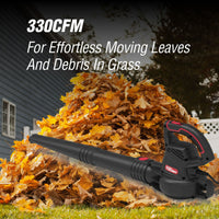 Hyper Tough Corded Electric Blower, 7-Amp, 330 CFM blowing force, 150 MPH air speed all-purpose Leaf Blower EasyOptionXY LLC